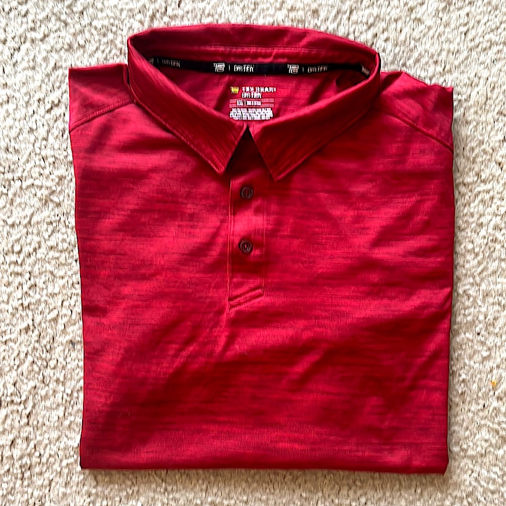 Tel Gear Men’s Golf Shirt Size XXL. Red Classic Fit.